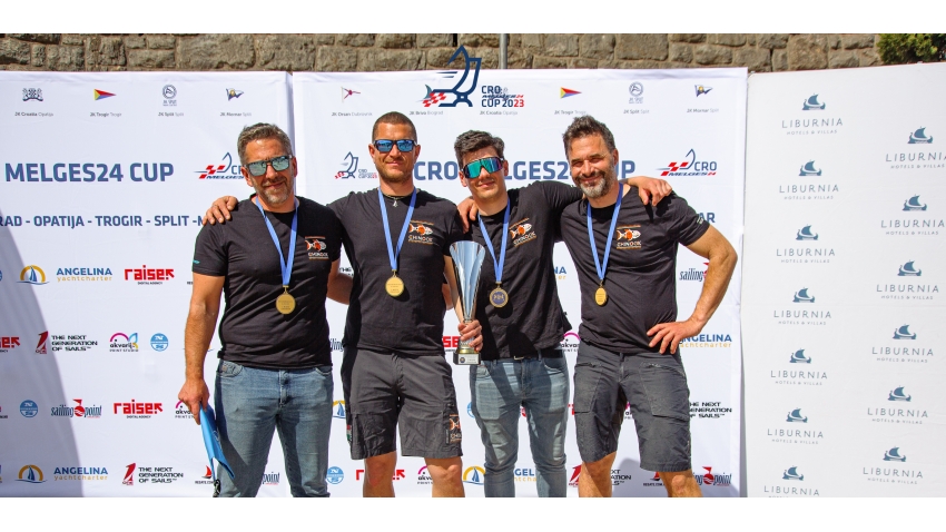 Chinook HUN850 of Akos Csolto with Balázs Tomai, Balmaz Litkey, Botond Weores - Overall and Corinthian winner of the 2023 CRO Melges 24 Cup Event 3 in Opatija
