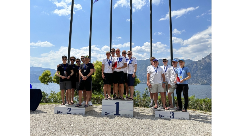 Corinthian podium of the Melges 24 regatta - Malcesine, Italy, May 2023