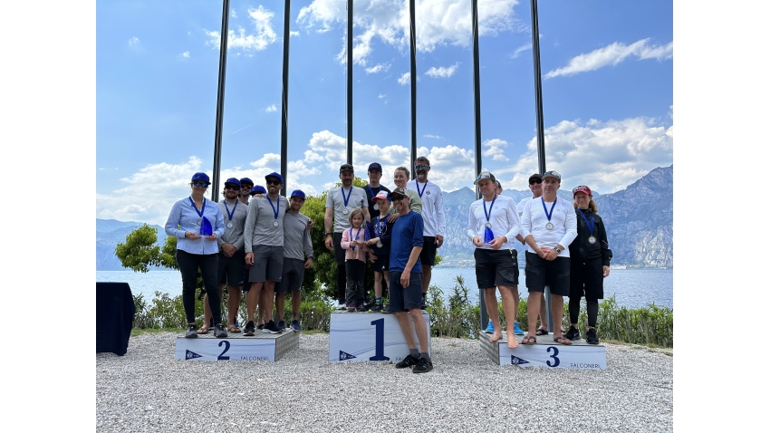 Overall podium of the Melges 24 regatta - Malcesine, Italy, May 2023