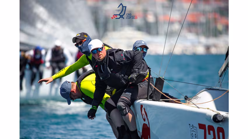 Razjaren CRO728 of Ante Cesic with Lukasz Podniesinski, Pepi Jardas, Tonci Knezovic - CRO Melges 24 Cup 2023 Event 4 in Trogir