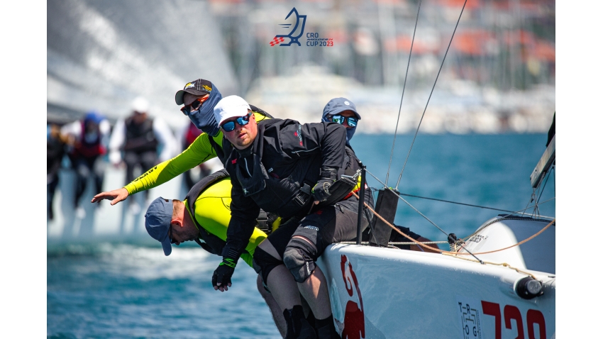 Razjaren CRO728 of Ante Cesic with Lukasz Podniesinski, Pepi Jardas, Tonci Knezovic - CRO Melges 24 Cup 2023 Event 4 in Trogir