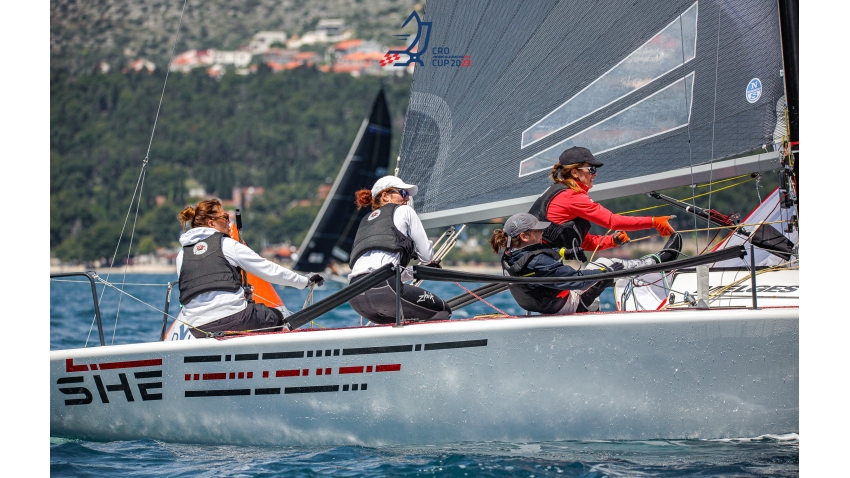 SHE CRO562 of Ana Gojceta with Marijana Labura Bujas, Mihaela De Micheli Vitturi and Sara Gojceta Miskic - CRO Melges 24 Cup 2023 Event 4 in Trogir