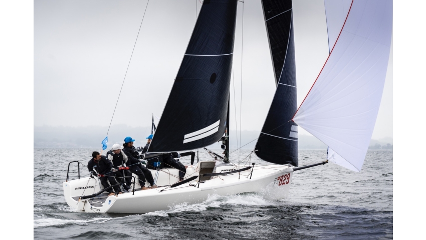 RAZA MIXTA USA829 of Peter Duncan with Morgan Trubovich, Erik Shampain, Patrick Wilson and Victor Diaz De Leon - Runner-up of the Melges 24 World Championship 2023 - Middelfart, Denmark