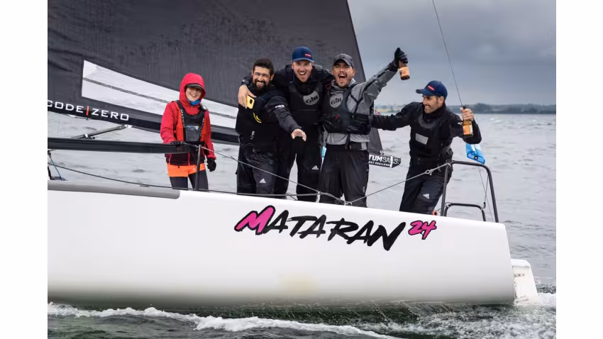 MATARAN 24 CRO649 of Ante Botica with Ivo Matić, Mario Škrlj, Damir Civadelić, Bruna Princivali - New Melges 24 Corinthian World Champion 2023 - Melges 24 World Championship - Middelfart, Denmark