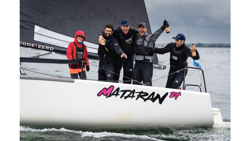 Paolo Brescia, long-time owner in the International Melges 24 Class Association and member of the Melges 24 Europeans 2022 organizing yacht club, Yacht Club Italiano, helming his Melgina