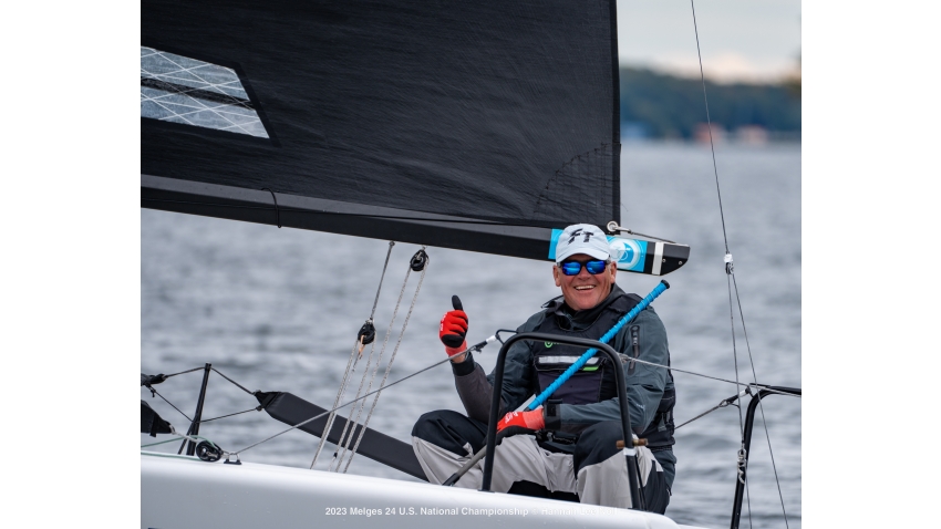 Brian Porter at the helm of FULL THROTTLE USA849 - 2023 Melges 24 U.S. Nationals