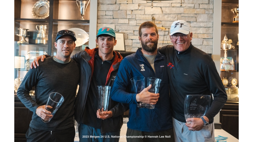 FULL THROTTLE USA849 team of Brian Porter with Bri Porter, RJ Porter and Matt Woodworth as crew - Melges 24 U.S. Nationals 2023