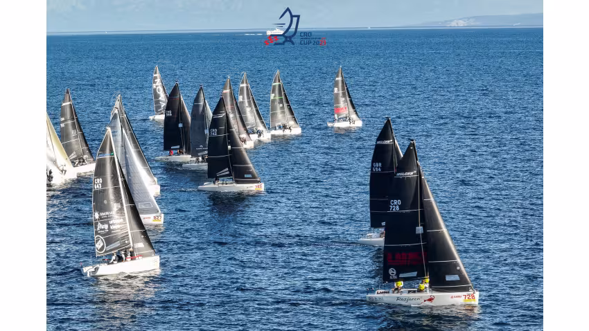 Melges 24 fleet in Split - Melges 24 European Sailing Series 2023, CRO Melges 24 Cup 2023, Split October 2023