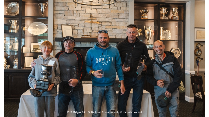 SURPRISE CAN629 of Dan Berezin with Michael Berezin, his son; Alex Kapustin, Mykhaylo Mayevskyy and Valerie Sushko - the winner of 2023 Quantum Great Lakes Cup 2023