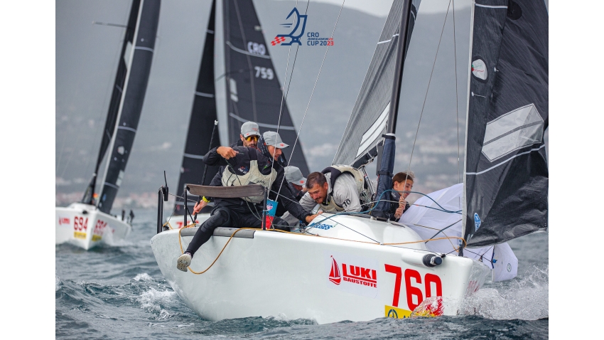 Universitas Nova of Ivan Kljaković Gašpić, the runner-up of the Split Melges 24 regatta