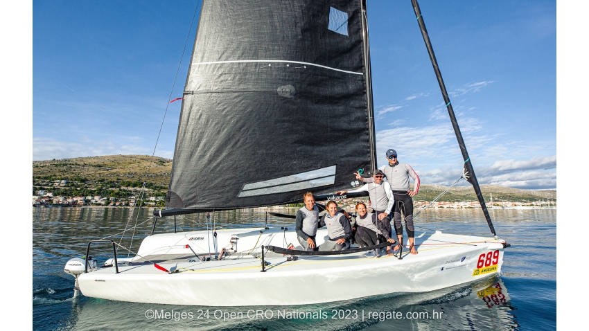 Strambapapa ITA689 of Michele Paoletti with Giovanna Micol, Davide Bivi, Giulia Pignolo	and Alexander Harej in Trogir CRO November 2023