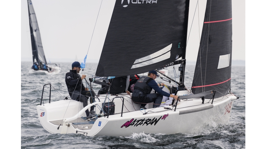 Mataran 24 (CRO) of Ivo Matic, steered by Ante Botica, completes the podium of the Melges 24 European Sailing Series 2023
