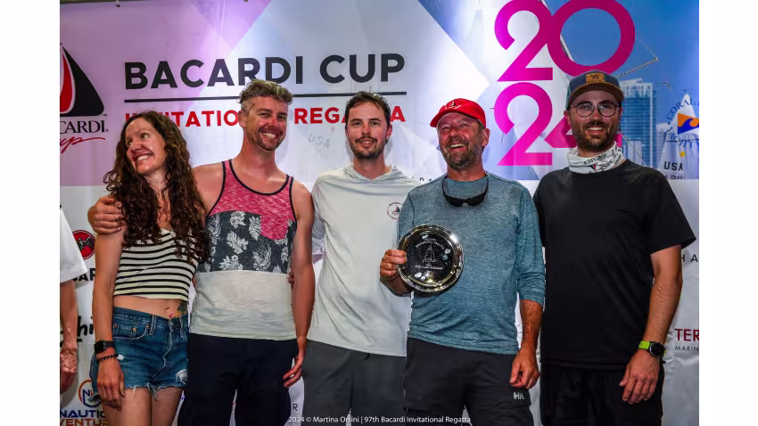 HUZZAH CAN491 of Greg Chamberlain with Matt Merrcier / Lisa Merrcier / Matt Lane / Myles Arton-Smith - Bacardi Invitational Regatta 2024