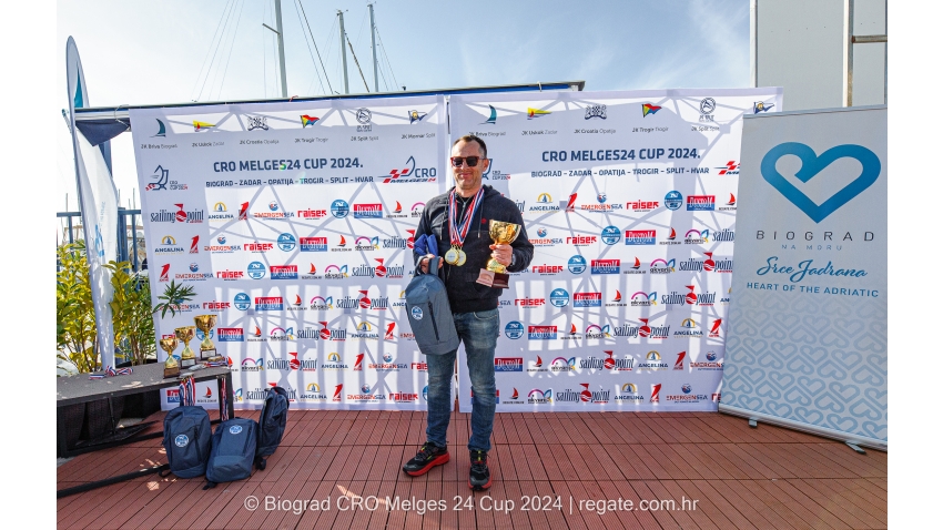 Davor Jelaca, te owner of Blue Label CRO827 - Melges 24 Biograd 2024