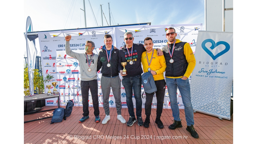 Team Panjic CRO 739 - Luka Sangulin, Tomislav Basic, Sime Markic, Lucijan Jakovljev, Duje Frzop - CRO Melges 24 Cup 2024 Biograd