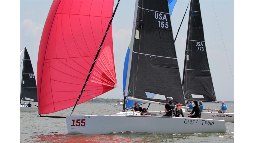 The father-daughter Melges 24 team of Patrick and Brigette Croke racing Crazy Train have been racing Charleston Race Week for almost a decade.