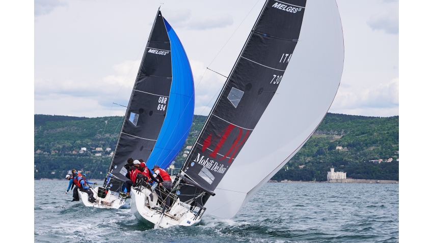 Zhik Race Team (GBR694) of Miles Quinton, steered by Geoff Carveth - Melges 24 European Sailing Series 2024 in Trieste, Italy