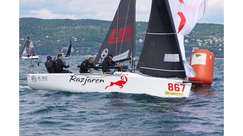 Razjaren (CRO) of Lukasz Podniesinski with Ante Cesic at the helm - Melges 24 European Sailing Series 2024 in Trieste, Italy