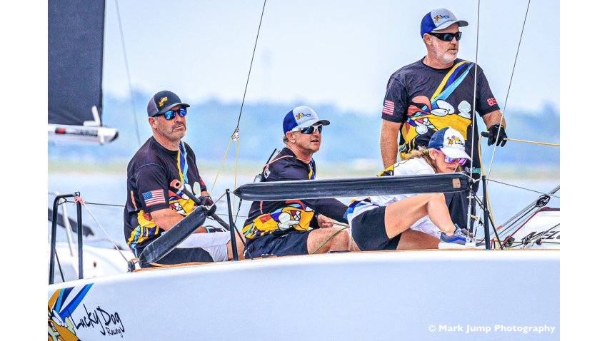 Melges 24 Lucky Dog USA858 of Travis Weisleder, with John Bowden / Charlie Ogletree / Chandler Self / Caroline Main  - Charleston Race Week 2024