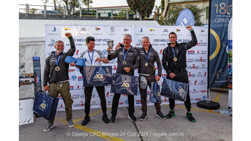 Point One CRO803 - Karlo Kuret, Stjepan Vitaljić, Pave Pleslić, Emil Peloza, and Antonio Milišic - Opatija CRO Melges 24 Cup 2024