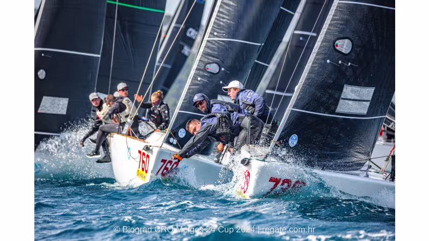CRO Melges 24 Cup Biograd 2024 with Luka Šangulin's Panjic (CRO739) in front