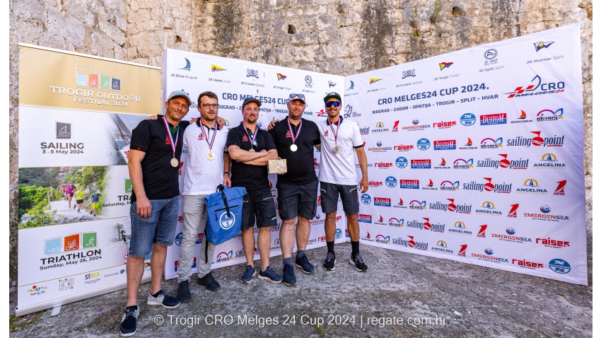 CRO 728 LITTLE A - Stjepan Cesic, Domagoj Jaklin, Marco Javier, Gomez Karadza, Filip Matika, Pepi Jardas - Trogir Outdoor Festival CRO Melges 24 Cup 2024