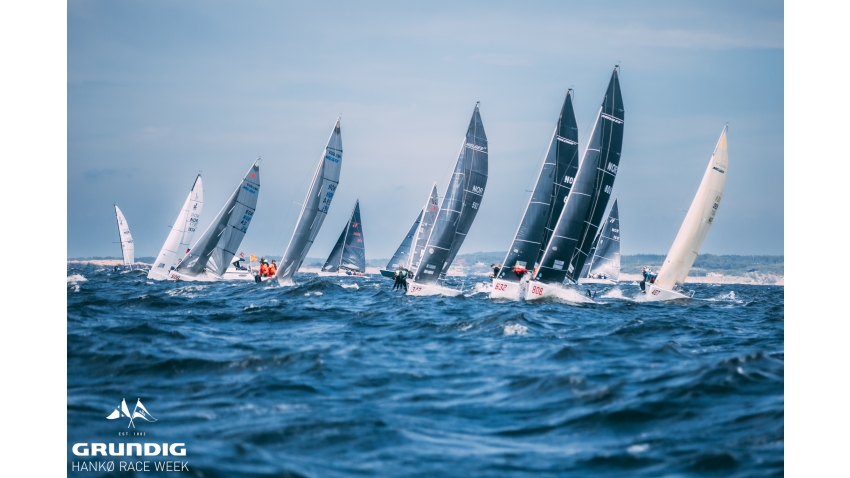 Melges 24 fleet at the Grundig Hanko Race Week 2024