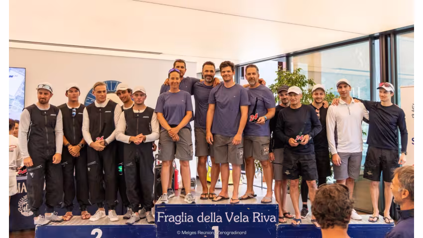 Corinthian podium of the Melges 24 regatta - Riva, Italy, July 2024
