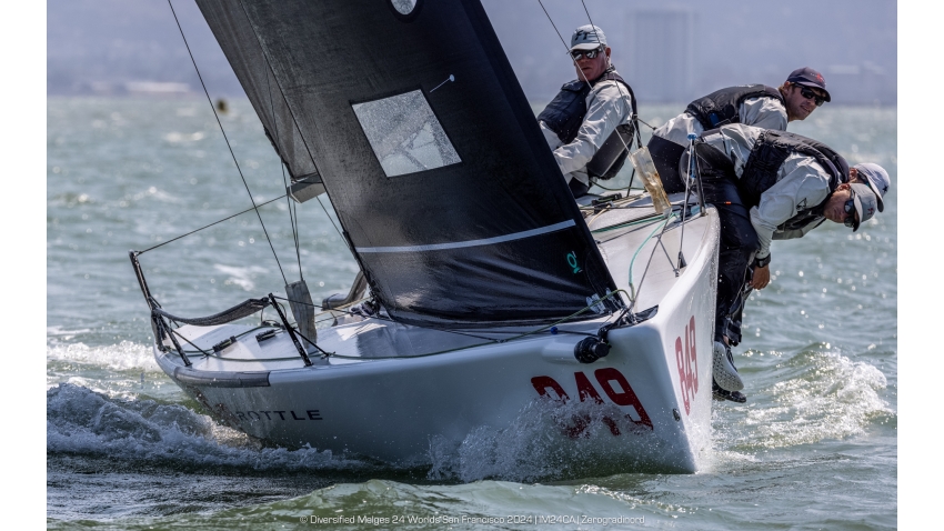 Brian Porter and his team on Full Throttle USA849 - Diversified Melges 24 Worlds 2024 in San Francisco