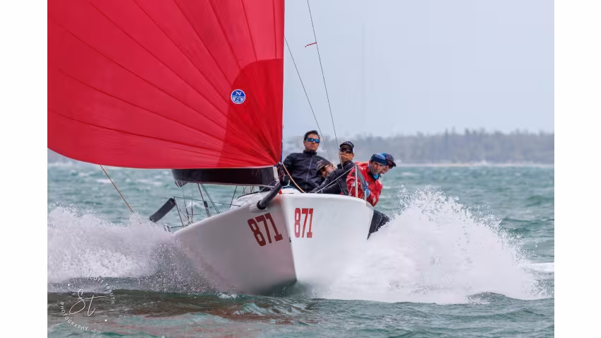 Peter McClennen and his Gamecock team loves to rip around on their brand new Melges 24 - Gamecock USA871