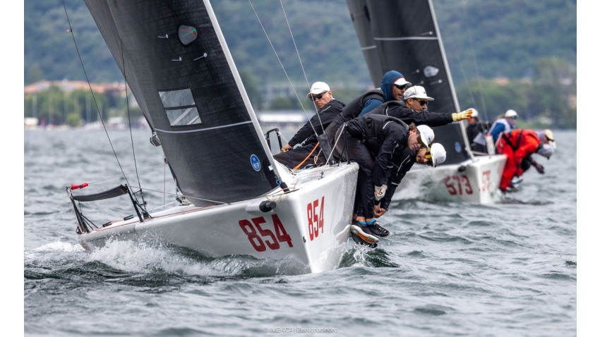 Paolo Brescia's Melgina ITA854 with Simone Ferrarese, Jas Farneti, Matija Succi and Filippo Vulcanile - 2025 Melges 24 European Sailing Series / Italian Open Championship 