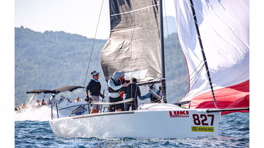 Blue Label CRO827, skippered by Hrvoje Petrovic - Luki Baustoffe CRO Melges 24 Cup 2025 - Trogir | Melges 24 European Sailing Series 2025