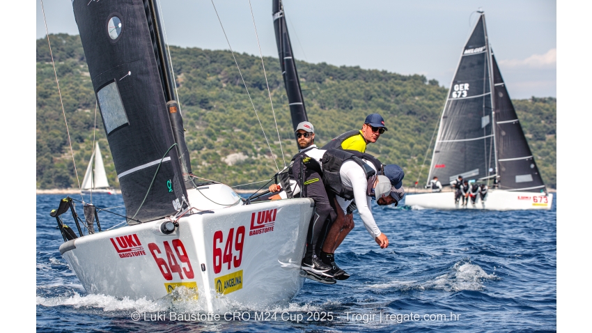 Ivo Matic's Mataran 24, helmed by Ante Botica - Luki Baustoffe CRO Melges 24 Cup 2025 - Trogir | Melges 24 European Sailing Series 2025 