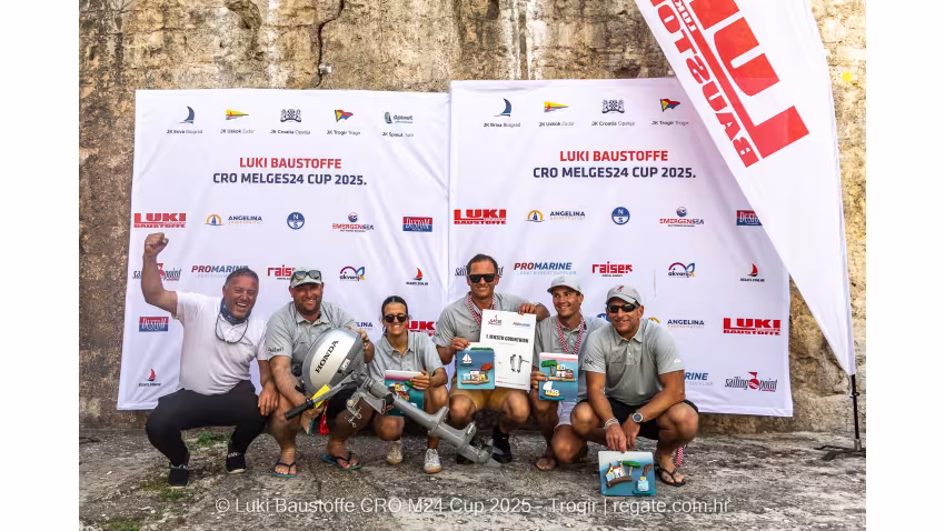 Little A CRO728 team, led by Stjepan Ćesić - Luki Baustoffe CRO Melges 24 Cup 2025 - Trogir | Melges 24 European Sailing Series 2025