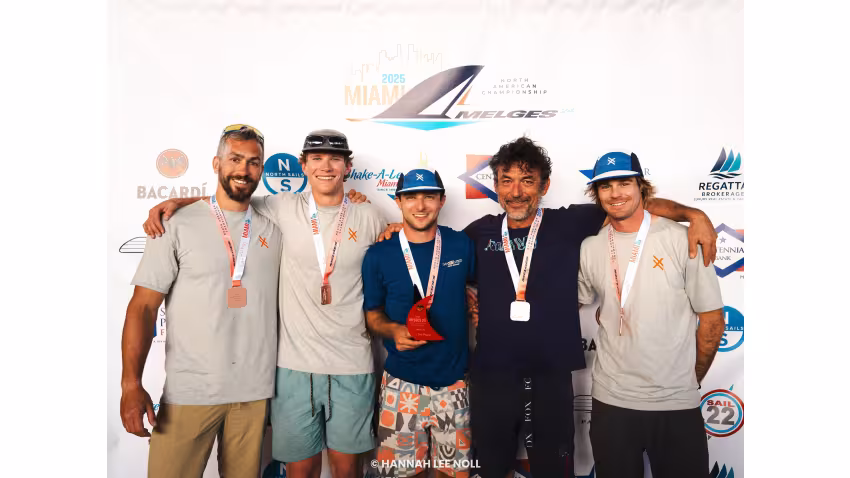 Bora Gulari's team of MAVI USA874 with Kyle Navin, Norman Berge, Bryson Hough and Trevor Burd - Melges 24 North American Championship 2025, Bacardi Winter Series 2026 Event No 1 - Miami, FL, USA