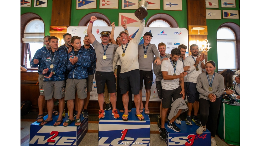 Melges 24 European Sailing Series 2025 Corinthian Top 3 - ZHIK RACE TEAM GBR694, CHINOOK HUN850, MATARAN 24 CRO649