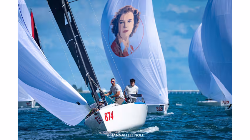 Bora Gulari's team on MAVI (USA874) - Melges 24 North American Championship 2025, Bacardi Winter Series 2026 Event No 1 - Miami, FL, USA