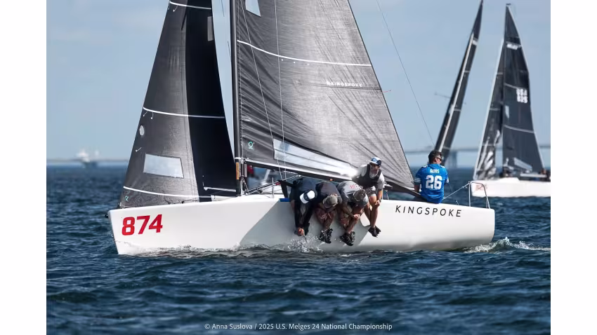 Bora Gulari and his team on MAVI (USA) - one of the top Melges 24 teams on Lake Michigan - Melges 24 U.S. National Championship 2025 - Pensacola, FL, USA