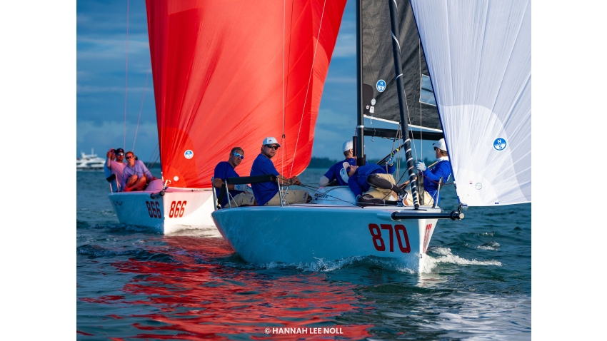 Drew Freides and his team on PACIFIC YANKEE - Melges 24 North American Championship 2025, Bacardi Winter Series 2026 Event No 1 - Miami, FL, USA