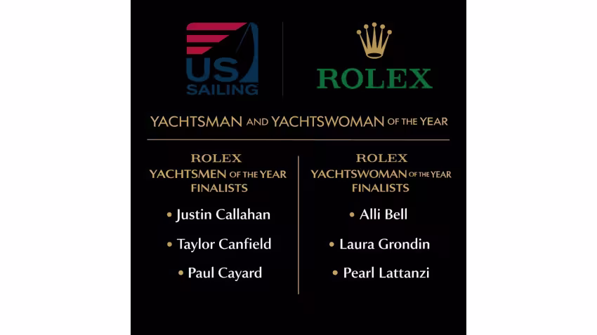 US Sailing 2025 Rolex Yachtsman and Yachtswoman finalists