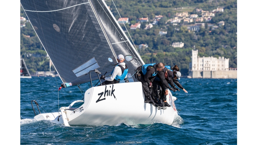 ZHIK RACE TEAM GBR694 by Miles Quinton, helm Geoff Carveth
