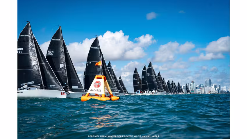 Melges 24s dance across Biscayne Bay