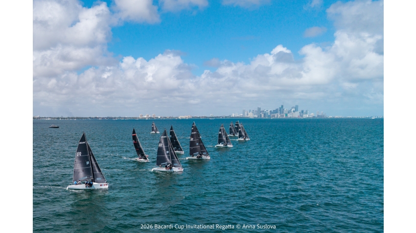 Melges 24 fleet at the Bacardi Cup Invitational Regatta 2026