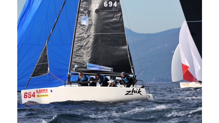 Miles Quinton's ZHIK RACE TEAM GBR694 with Geoff Carveth at the helm - Opatija CRO Melges 24 Cup 2026 - Melges 24 European Sailing Series 2026