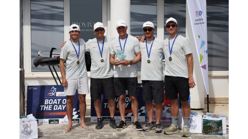 Paolo Brescia's MELGINA ITA854 team with Andrea Racchelli, Lorenzo Centuori, Alexander Harej, Jaš Farneti - Opatija CRO Melges 24 Cup 2026 - Melges 24 European Sailing Series 2026