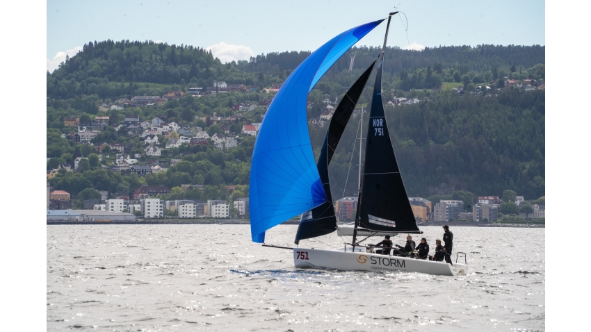 Peder Jahre, Lillan Agerup, Halvor Albjerk Hamran, Pål Tønneson, Sivert Denneche aboard STORM CAPITAL (NOR 751) - Melges 24 Norwegian Open 2026 - Melges 24 European Sailing Series 2026 - Trondheim, NOR