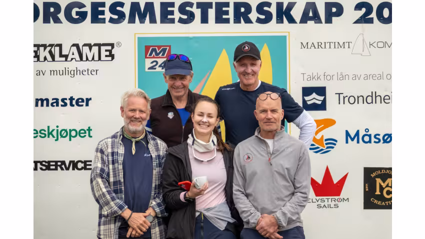 Herman Horn-Johannessen, Erik V Fusdal, Malin Rørvik-Sundelin, Stian Ness Rørvik and Jan Borø - RETT RUNDT HJORNET (NOR732) - Melges 24 Norwegian Open 2026 - Melges 24 European Sailing Series 2026 - Trondheim, NOR 