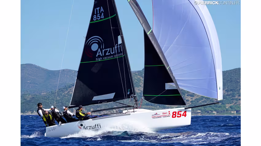 MAIDOLLIS (ITA) by Gianluca Perego, helmed by Carlo Fracassoli, three-time Melges 24 World Champion - Melges 24 World Championship 2019 Villasimius, Italy