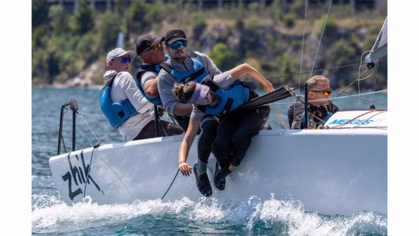 ZHIK RACE TEAM GBR694 by Miles Quinton with Geoff Carveth at the helm - Melges 24 Italian National Championship 2026 - Melges 24 European Sailing Series 2026 - Fraglia Vela Riva, Riva del Garda, Italy