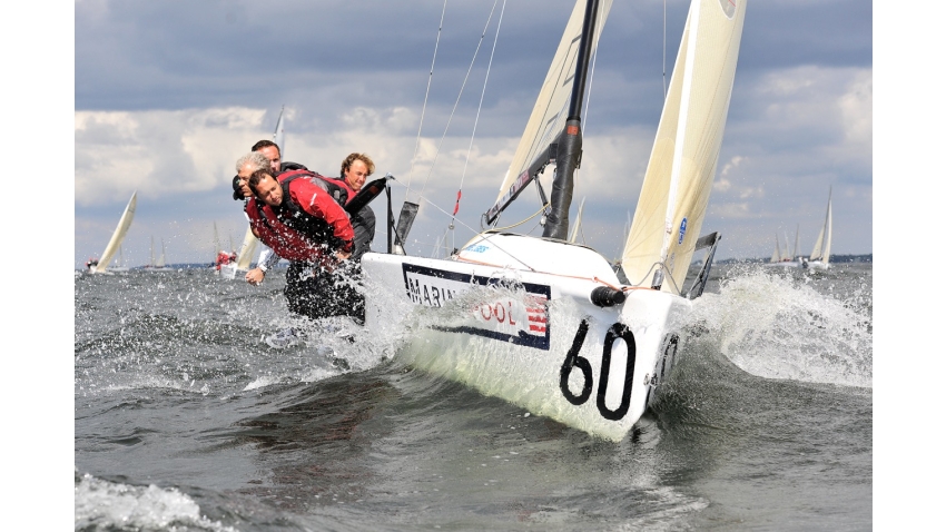 Lorenzo Bressani helming UKA UKA (ITA) at the 2010 Marinepool Melges 24 World Championship in Tallinn, Estonia